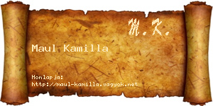 Maul Kamilla névjegykártya