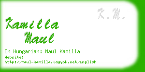 kamilla maul business card
